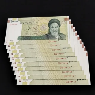 ۵ جفت سریال  اسکناس ۱۰۰,۰۰۰ ریالی قدیم کرباسیان - سیف | سوپربانکی UNC